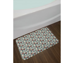 Ornate Winter Season Bath Mat