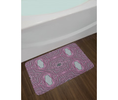 Hypnotizing Striped Motif Bath Mat