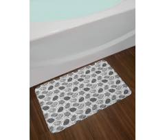 Abstract Sketch Style Bath Mat