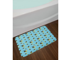 Woodland Bugs with Wings Bath Mat