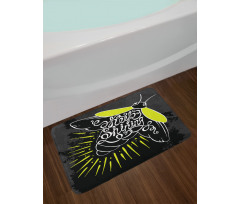 Keep Calligraphy Bath Mat