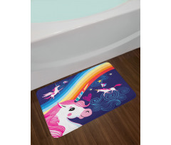 Mythical Animals in the Sky Bath Mat