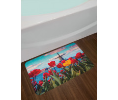 Idyllic Spring Tulips Bath Mat