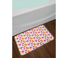 Vibrant Color Blossoms Bath Mat