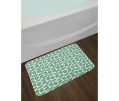 Exotic Leafage Growth Design Bath Mat