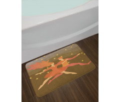 Fire Couple in the Space Bath Mat