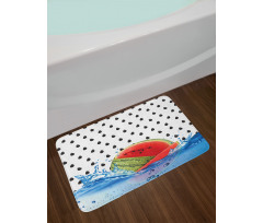 Fruit Seeds on Water Bath Mat