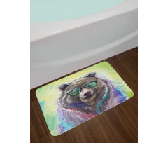 Colored Wild Bear Art Bath Mat