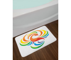 Rainbow Toned Bird Bath Mat