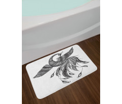 Boho Style Ornament Bath Mat