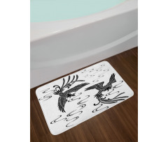 Egyptian Oriental Birds Bath Mat