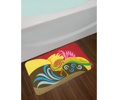 Colorful Abstract Ethnic Bath Mat