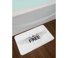 Ink Written Be Free Bath Mat