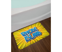 Comic Book Style Bath Mat