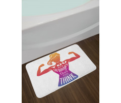 Fitness Strong Woman Bath Mat