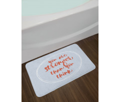 Geometric Circle Wise Words Bath Mat