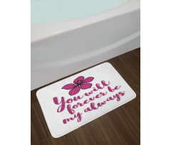 Tropical Blossom Valentines Bath Mat