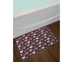 Romantic Valentine's Rose Bath Mat