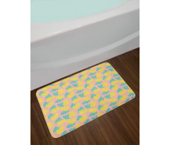 Pastel Monstera Bath Mat