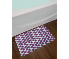 Abstract Motif Art on Dots Bath Mat