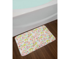 Blossoming Garden Art Design Bath Mat