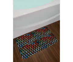 Brush Stroke with Colors Bath Mat