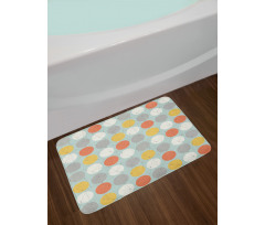 Abstracts Circles Lines Bath Mat