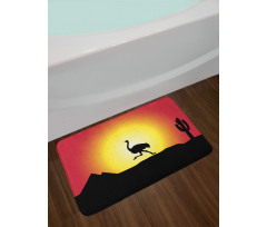 Running Animal Silhouette Bath Mat