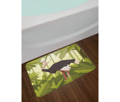 Jungle Animal Fractal Style Bath Mat