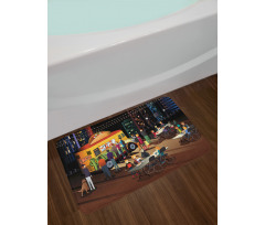 Taco Truck Hungry People Bath Mat