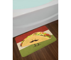 Vintage Style Food Place Sign Bath Mat