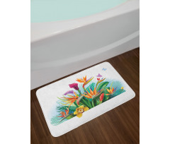 Exotic Flower Strelitzia Bath Mat