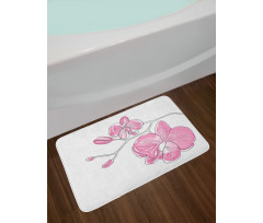 Simple Hand-drawn Flowers Bath Mat