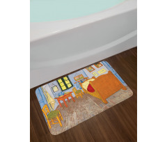 Painting of Room Interior Bath Mat