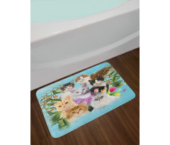 Cats Feline Domestic Bath Mat