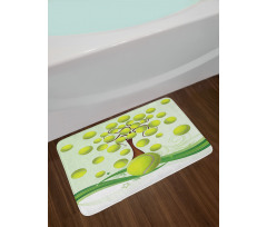 Tennis Balls Pattern Bath Mat