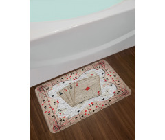 Lucky Gambling Cards Art Bath Mat