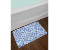 Abstract Flower Motif Bath Mat