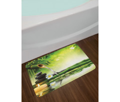 Meditation Stones Bamboo Bath Mat