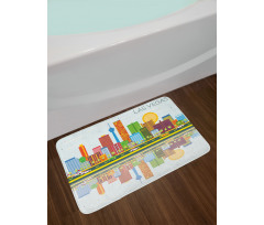 Skyline of Nevada City Bath Mat