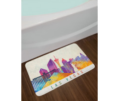 Colorful Landmarks Design Bath Mat