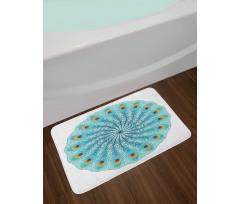 Peafowl Feathers Bath Mat