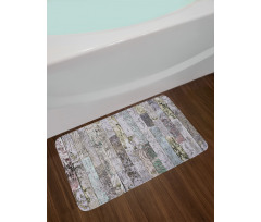 Pastel Oak Timber Boards Bath Mat