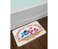 Year Lovers Owls Bath Mat