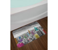 Cityscape Architecture Bath Mat