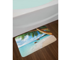 Exotic Palm Tree Ocean Bath Mat