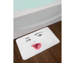 Surprised Facial Expression Bath Mat