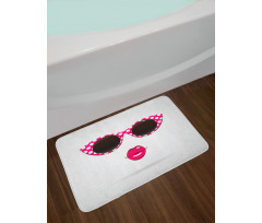 Polka Dot Cat Eye Sunglasses Bath Mat