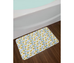 Lily Blossom Flowers Bath Mat