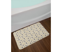 Gentle Floral Pattern Bath Mat